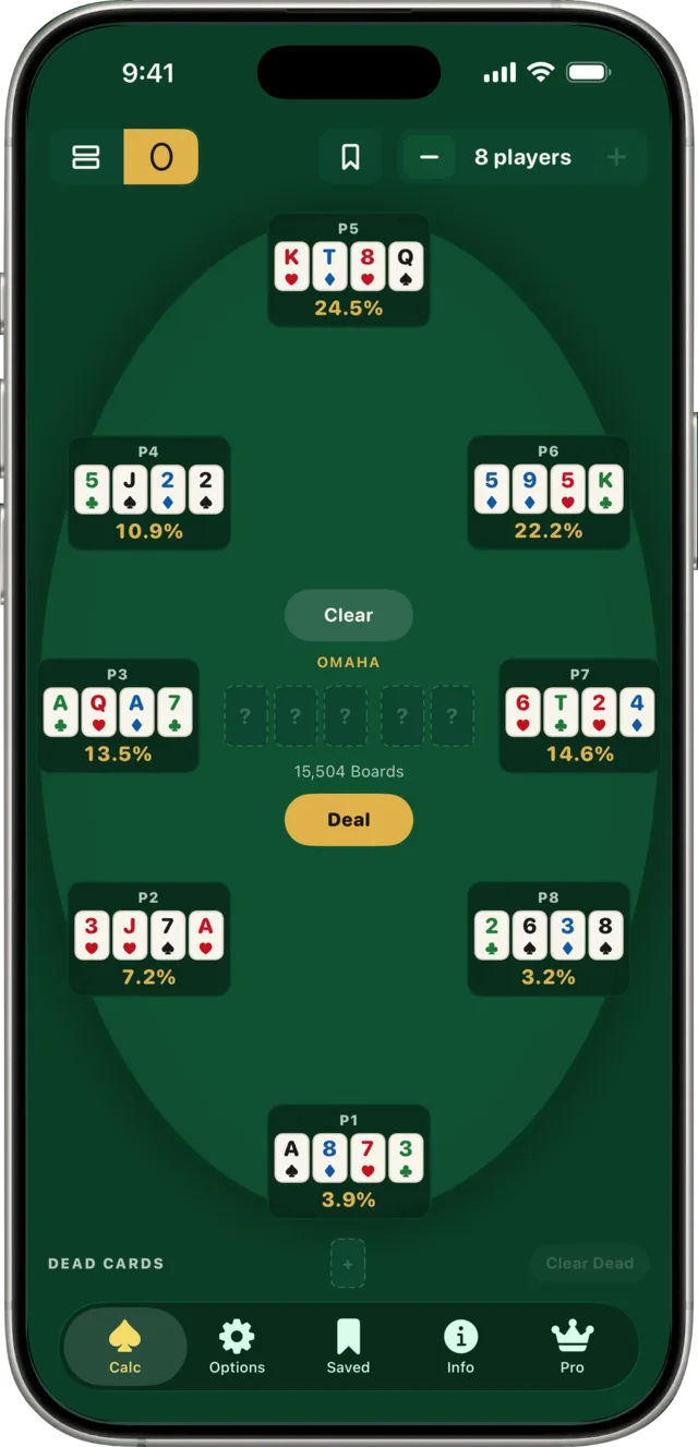 Racetrack Mode With Eight Random Hands.
