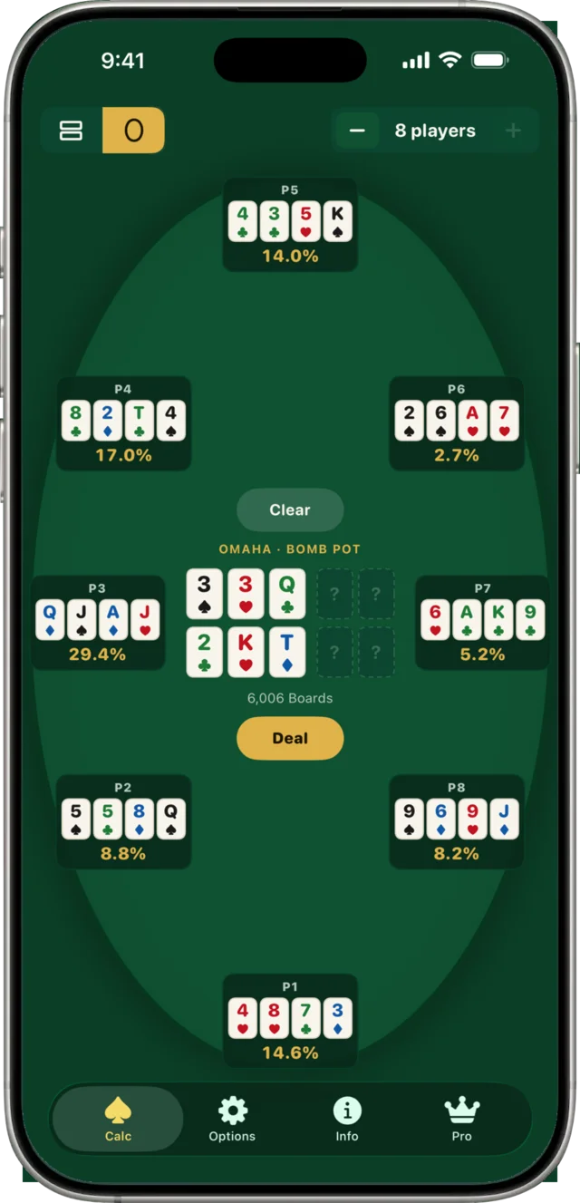 A Double Flop Bomb Pot on Two Boards.