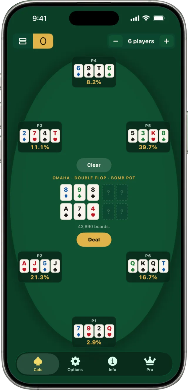 A Double Flop Bomb Pot on Two Boards.