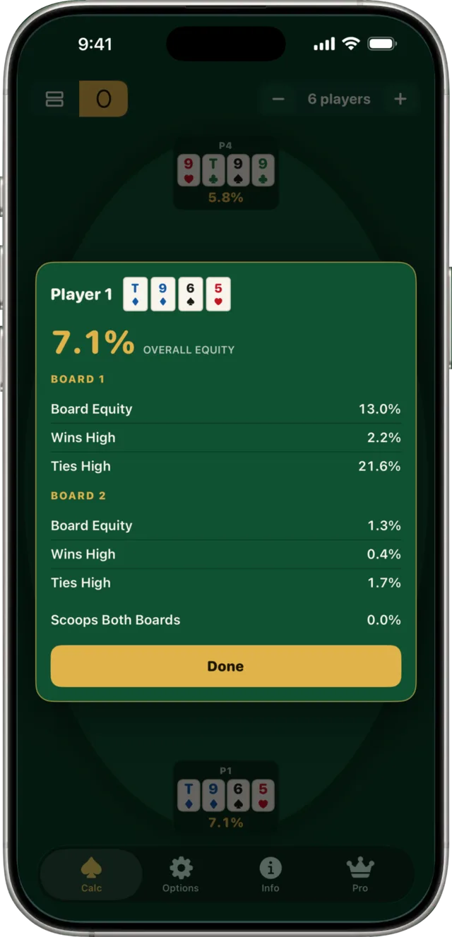 The Full Equity Breakdown Modal.